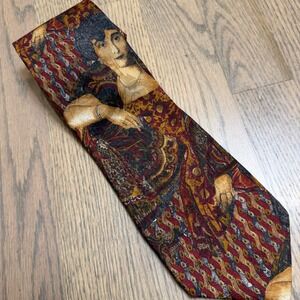 Patrick James Silk Tie Portrait Lady in Waiting Renaissance Art Style
